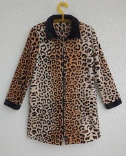 FLEECEMANTEL für Damen, Leopardenmuster, Größe 42, Polyester, 1A Zustand