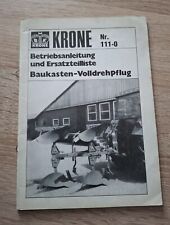 Krone Volldrehpflug Baukasten