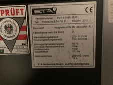 Pelletheizung ETA mit Förderschnecke und Ansaugung