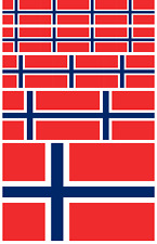 Norwegen 14 x Aufkleber Fahne