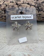 Ohrstecker Stecker Strassohrringe Ohrschmuck Seestern goldfarb, Strass, kristall