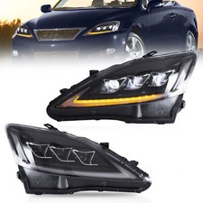 VLAND PaarTransparent Scheinwerfer für Lexus IS250 IS350 IS200d IS F 2006-2014