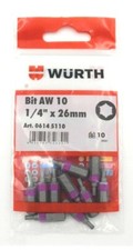 WÜRTH 10 Stück  Bit AW 10 - AW 20 - AW 25 - AW 30 - AW 40 OVP  Bit  für  SIT