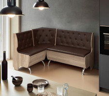 Eckbank Admir Sitzbank Polsterbank Stauraum Truhen Kunstleder Sonoma Eiche braun