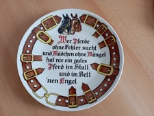 Wandteller, Andenken, Pferde
