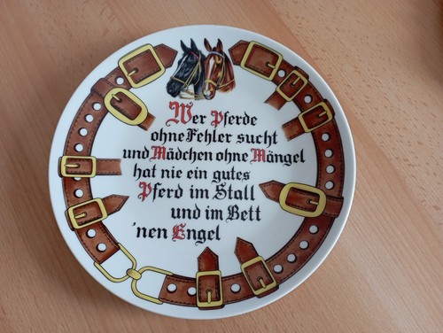 Wandteller andenken pferde - wandteller,, andenken,