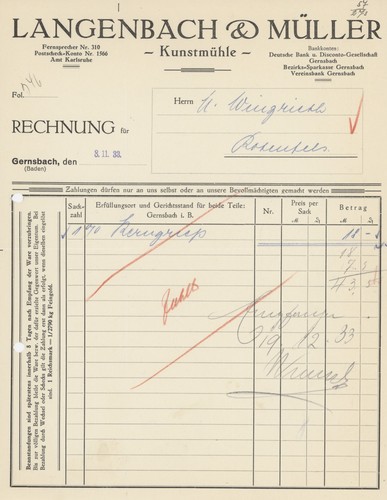 Rechnung gernsbach langenbach - rechnung,