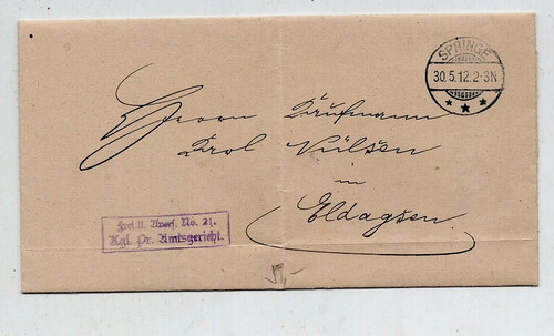 Reich dienstbrief 1912 - dt.,