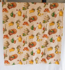 original 60er/70er Jahre Vorhang Gardine Stoff Küchenmotiv vintage retro boho