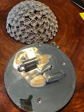 Kristall Deckenleuchte 30 cm Durchmesser mit Leuchtmitteln