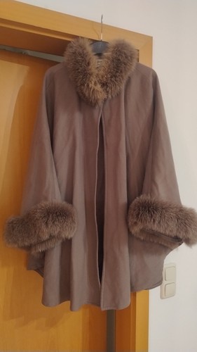 Damen luxus cape mantel - luxus,
