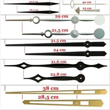 Quarz Uhrwerk Uhrzeiger Satz extra lange Zeiger gross Riesig groß 40 50 60 XXL