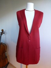 INVERO Longweste,-Strickweste, gr. M/L, Rot, Feinstrick