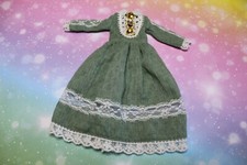 KLEIDUNG OUTFIT KLEID grün Spitze Strass für BLYTHE DOLL PUPPE BJD PULLIP 1/6