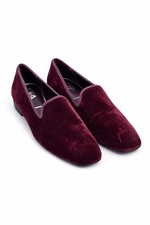 Zara samt loafer bordeaux - samt, gr