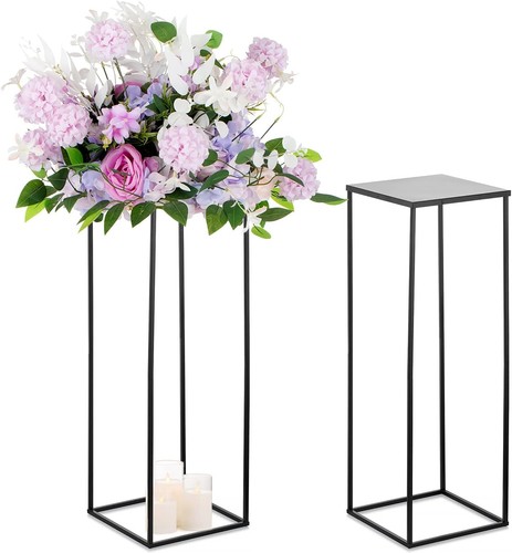 Metallvase 80cm schwarz - metallvase,