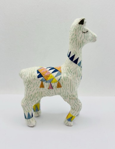 Lama alpaka pappmaché - alpaka, figur