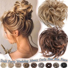 Messy Hair Bun Haarteil Dutt Haargummi Haarverlängerung Haarknoten wie Echthaar