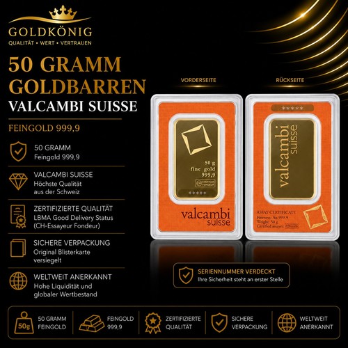 Goldbarren gramm 999 - 50,