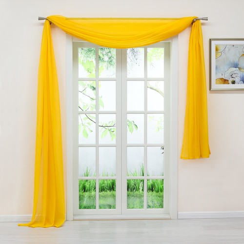Voile querbehang unifarbig - voile,