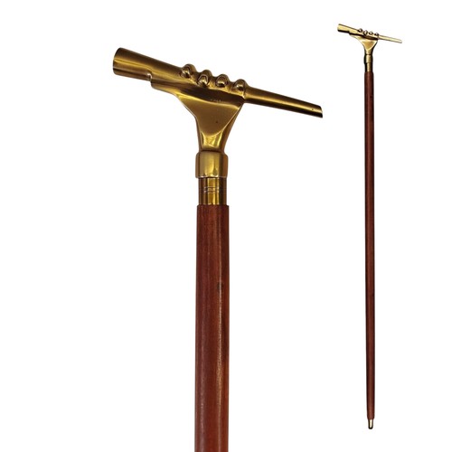 Hand mit fernrohr spazierstock - mit,