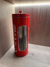 Coca Cola Strohhalm Spender Dose Rot Retro Diner Style mit Fenster Vintage Look