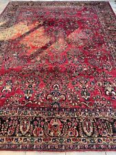 Amerikanischer Sarough Teppich Orient Perser Rug Rot Korkwolle US Reimport Antik