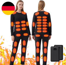 Damen Winter Beheizbare Kleidung: Mit 2 Powerbank 42 Zonen Beheizte 3 Gang Tempe