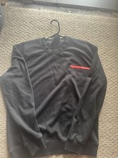 PRADA Men's Black Cotton Crew