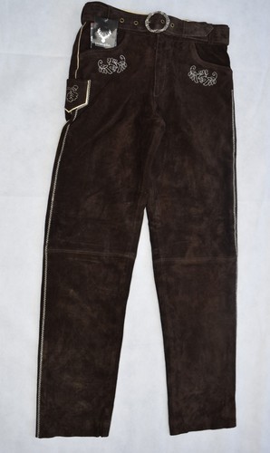 Trachten lederhose lang braun - lang,