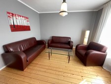 Hochwertige Ledercouch Kombi, Loungemöbel, italienisches Design