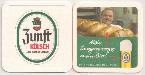 Zunft kölsch bierdeckel - kölsch,