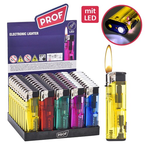 Stück feuerzeuge mit led - feuerzeuge,