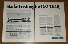 Seltene Werbung vintage TELEFUNKEN R 100 R 200 T 200 HiFi Anlagen 1982