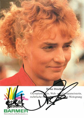 Heike drechsler autogrammkarte - heike,