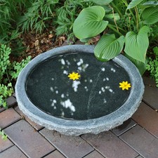 Granit Wasserschale Vogeltränke Naturstein Ø 46cm groß Vogelbad Steinschale 4