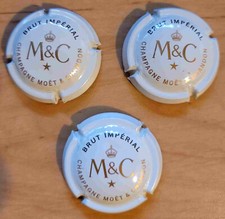 3 x M&C (Moet & Chandon) (weiß, schwarz, gold) BRUT IMPERIAL - Champagnerdeckel