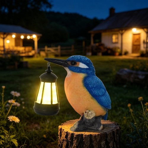 Led eisvogel harz außenlampe - led,