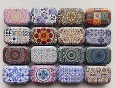 3x Retro Metall Pillendosen