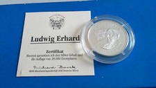 Gedenkmünze Ludwig Erhard 1897-1977 vom MDM 1997, 500er Ag im Blister Sammlerstü