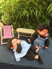 Monchichi Set Vintage Paar Möbel 70er Jahre Kult Spielzeug Kinder X4