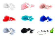20 Marabufedern Flaum 7-10cm Marabou Flaumfedern Bastelfedern Schmuckfedern