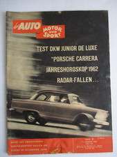 Auto Motor und Sport Nr. 2 Aug. 1962 Porsche 356 Carrera 2 Suleica Wohnwagen DKW