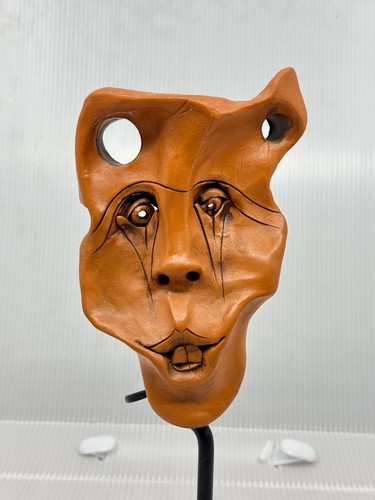 Skulptur wandmaske keramik - skulptur,