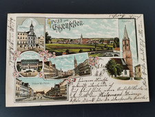 alte Ansichtskarte Gruss aus Eggenfelden,Pfarrkirchen,Massing von 1897 Litho