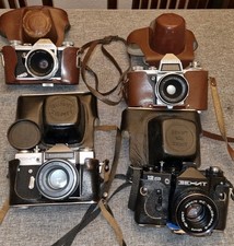 Spiegelreflexkamera 4x mit objektiv ZENIT Praktica SLR Camera DDR UdSSR  Kamera