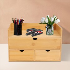 Schreibtisch Organizer Bambus
