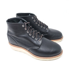 Red Wing 3450 6" Round Toe Boot Black Boundary/Schwarz (EU 41 UK 7 US 9,5 B)