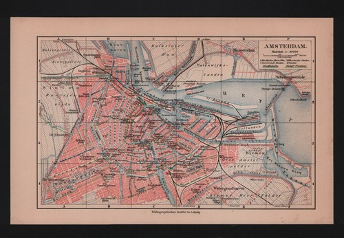 Landkarte city map - , 1908