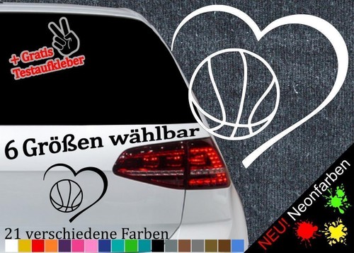 Basketball herz aufkleber 6 - herz,